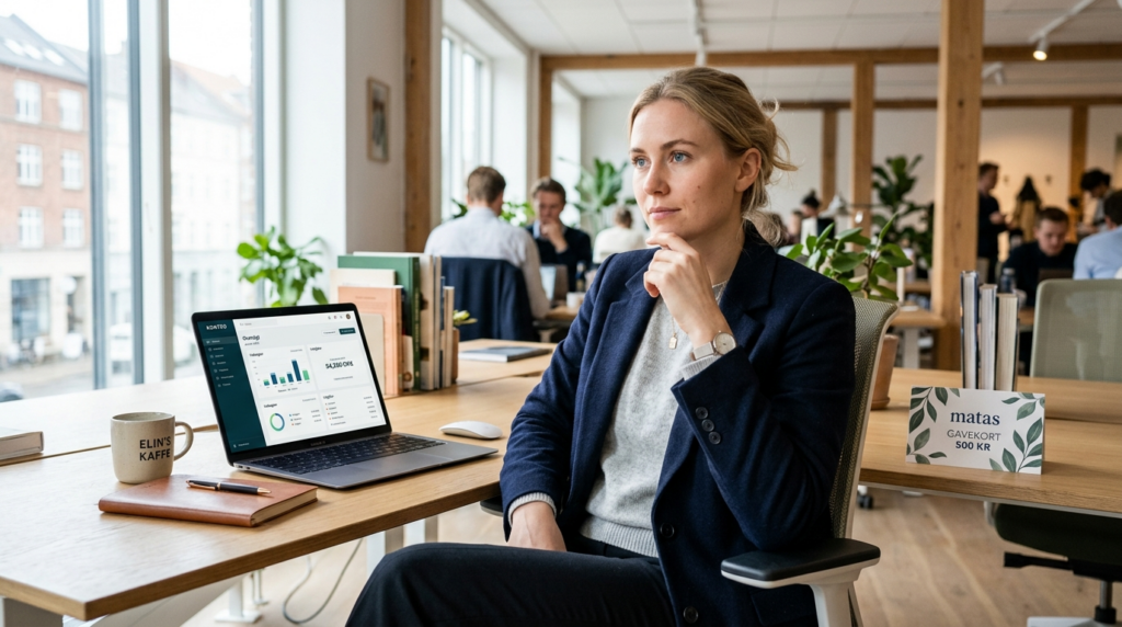 Young Scandinavian business owner in casual professional att